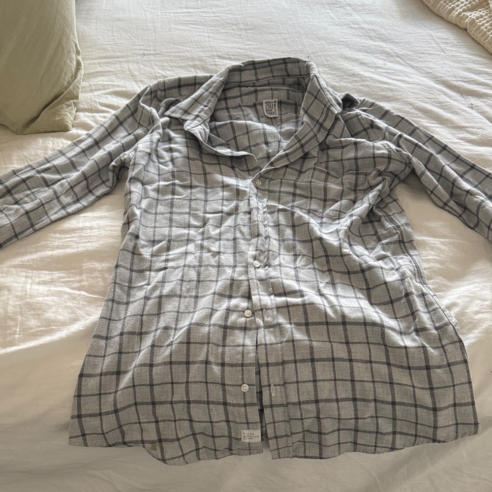 Frank & Eileen Gray Plaid Women's Button Down Shirt